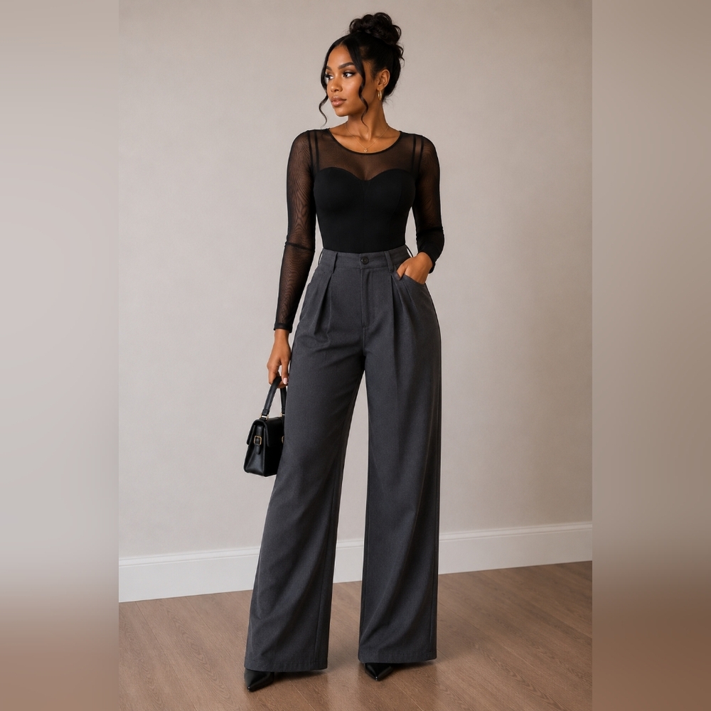 Mesh sleeve bodysuit